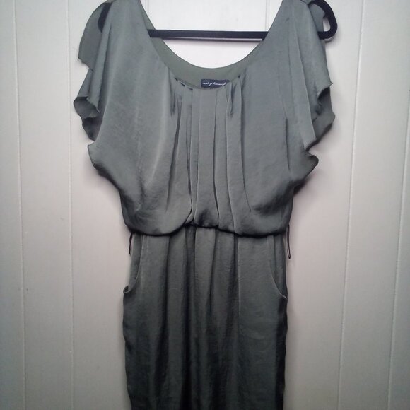 City Triangles Dress M Short Sleeve Pockets Green - Picture 1 of 15